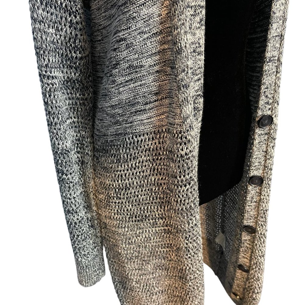 Vince Knit Cardigan XS Gray Longline Lightweight Spring Soft Gray Costal‎ - Picture 5 of 9